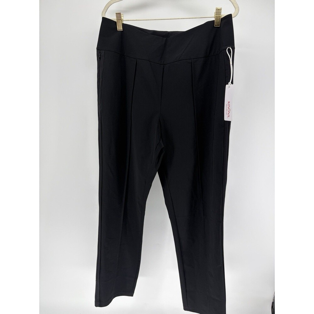 NEW Kinona Tailored Ankle Golf Pants Women’s L Khaki Tan Straight Leg Pull On